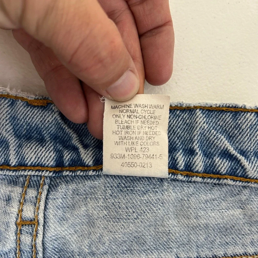 Levi's 550 Jeans Mens 36x30 Light Wash Orange Tab Relaxed Tapered Distressed